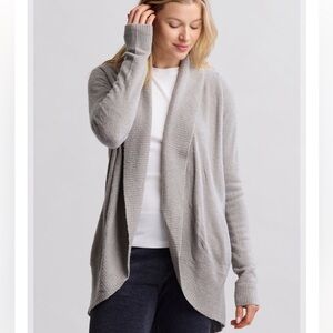 Barefoot Dreams CozyChic Lite Circle Cardi Dove Gray Size Medium